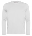Heren T-shirt lange Mouw Clique Basic Wit